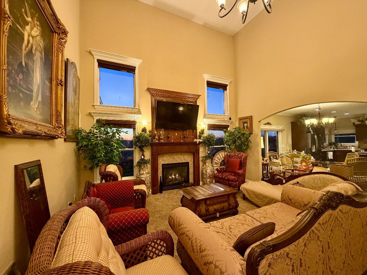 Living room furniture and decorations