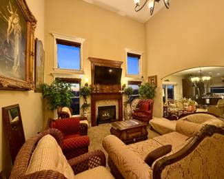 Living room furniture and decorations