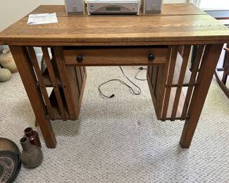 MISSION STYLE OAK DESK.