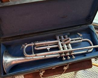 SILVER PLATED TRUMPET. 