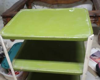 kitchen cart in basement