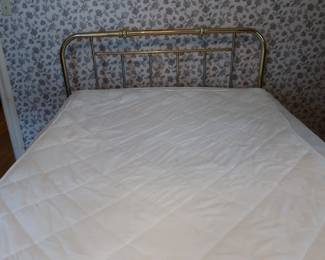 brass bed frame, mattress not for sale