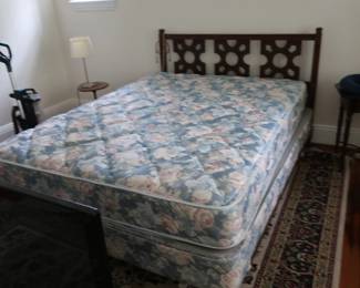queen size mid century bedframe, mattress is not for sale
