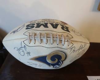 Rams signed football