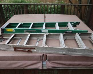 8 ft alum ladder and 6 ft huskey ladder