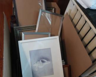 large amount of picture frames