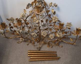 vintage meetal wall candle holder