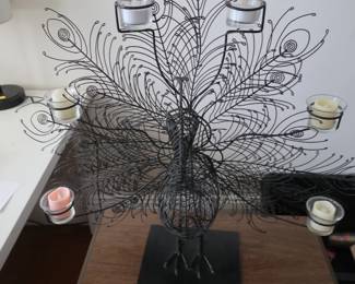 metal bird candle holder