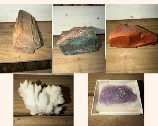 Various collector mineral specimens