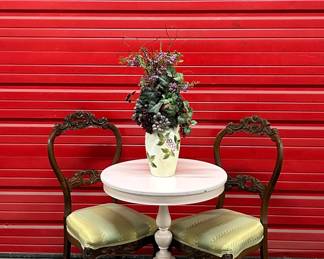 Table, Chairs, and Flowers