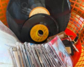 LPs (no sleeves); 45s, and CDs