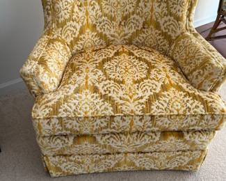 1970s swivel club chairs, velvet/brocade