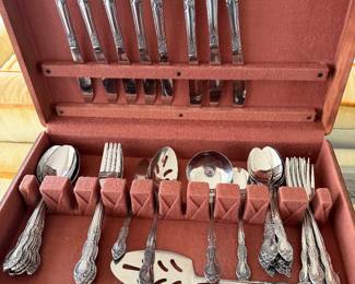 Vintage Lusterware Stainless Korea flatware, 51 pcs