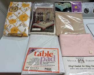 Vintage vinyl tablecloths