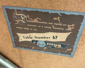 Vintage Durham folding table