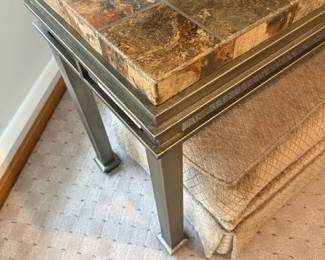 Contemporary Tile Topped Sofa Table