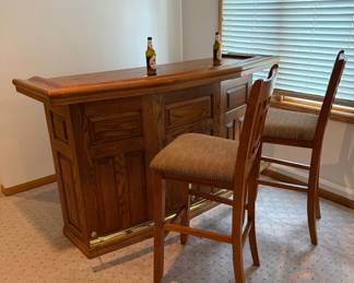 Free Standing Bar with Pull-Out Blackjack Table