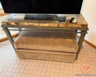 Contemporary Tile Topped Sofa Table