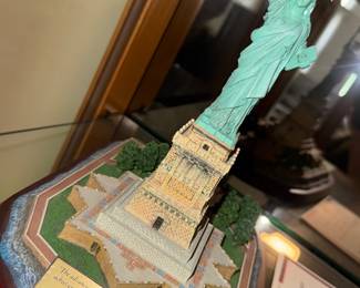 Lighted statue of Liberty