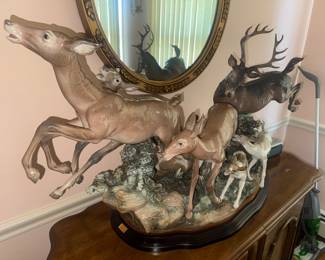 OMG! HUGE Lladro (originally $40,000, and yes we have the invoice), no box, Absolutely MINT, Gorgeous! PURSUED DEER