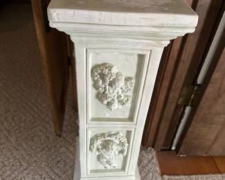 Columns (pair) pedestals with cherubs