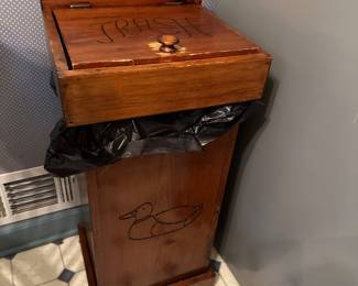 Wooden Trash Can
