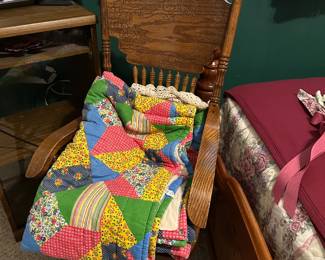 Retro Sleeping bag and press back rocker