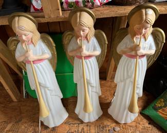 Blow Mold Christmas Angels