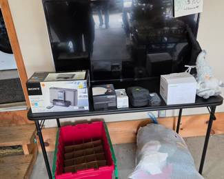 Vizio 43 Inch E43-E2 TV, Sony Dream Machine Clock Radio Ipod Dock, Diffuser, Watch