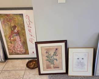 Lady of the Vineyard Flatrock Cellars, Floral and Cat Art