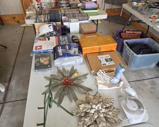 Green Metal Towel Holder, Metal Flowers, Sound Machine