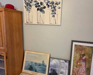 Eucalyptus in Glass Jars on Canvas