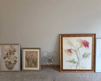 Abstract Floral Framed Paintings