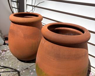Large terracotta pots