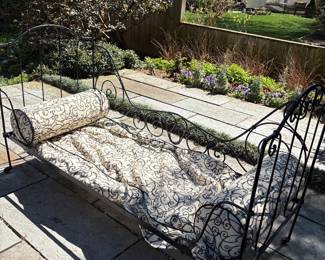 Outdoor French Daybed with Sunbrella cushions