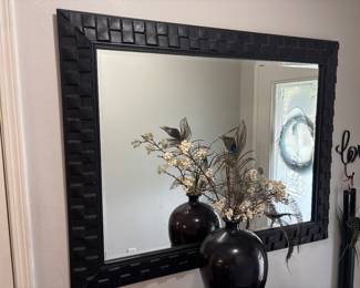 Large black framed mirror $ 150.00 48”w 38”t