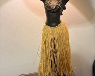Hula Girl Lamp $200.00. 9”base 34”t