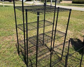 Black Metal Shelving 1-5 shelf $40 1-4 shelf $30 1-3 shelf $25