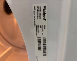 Whirlpool Washer & Dryer $400.00 set 8 years old