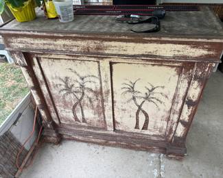Tiki Bar 2 drawer 1 door $250.00 50”w 20”d 44”t
