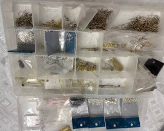 Jewelry: earrings, bracelets, necklaces. Jewelry making supplies, jewelry display pieces, semi precious stones. Some priced individually some by lots.