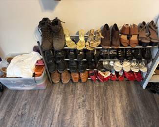 Handbags, wigs, Women’s clothes XS-M (most S) Men’s clothes XL, Men’s shoes 10, Women’s shoes 7.5-8, hats. Various prices