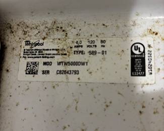 Whirlpool Washer & Dryer $400.00 set 8 years old