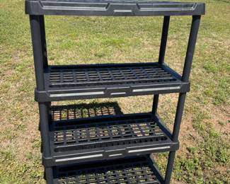 Black Plastic Shelving 2-23”x35” $40 each 2-17”x35” $ 30 each 2-17”x35” 4 shelf’s $25 each