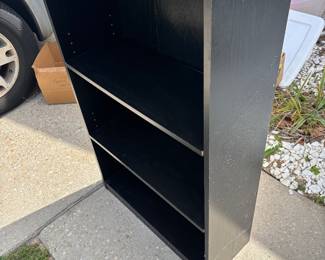 Black and white book cases. $20 each 24.5”w 9.5”d 40.5”t