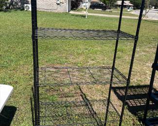 Black Metal Shelving 1-5 shelf $40 1-4 shelf $30 1-3 shelf $25