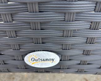 (2) Plastic Wicker Loungers & small table $250 set Lounger:24”w 78”l 21”t Table: 15”x 15” x 15”t