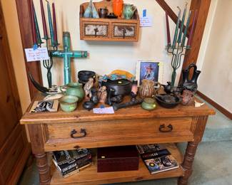 Handcrafted sofa table