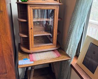 Small oak wall display