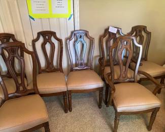 8 matching dinner chairs 